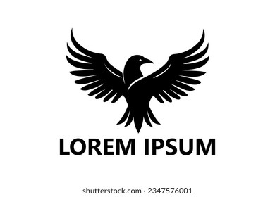 Crow logo template design vector