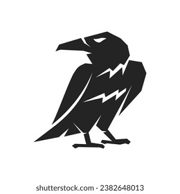 crow logo template Isolated. Brand Identity. Icon Abstract Vector graphic