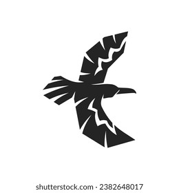 crow logo template Isolated. Brand Identity. Icon Abstract Vector graphic
