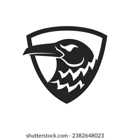 crow logo template Isolated. Brand Identity. Icon Abstract Vector graphic