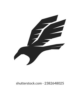 crow logo template Isolated. Brand Identity. Icon Abstract Vector graphic