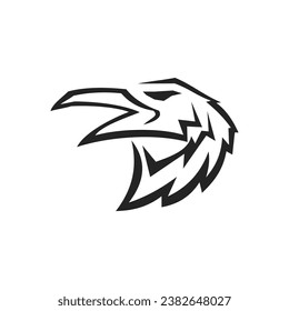 crow logo template Isolated. Brand Identity. Icon Abstract Vector graphic