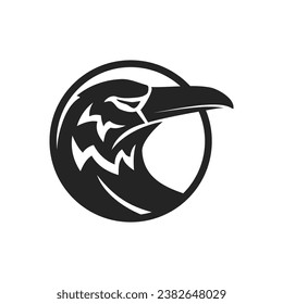 crow logo template Isolated. Brand Identity. Icon Abstract Vector graphic