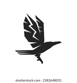 crow logo template Isolated. Brand Identity. Icon Abstract Vector graphic