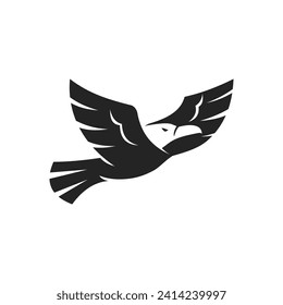 Crow Logo template Isolated. Brand Identity. Icon Abstract Vector graphic