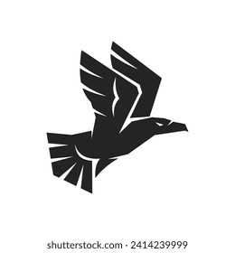 Crow Logo template Isolated. Brand Identity. Icon Abstract Vector graphic