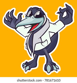 
crow mascot illustration