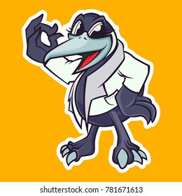 
crow mascot illustration