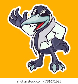 
crow mascot illustration