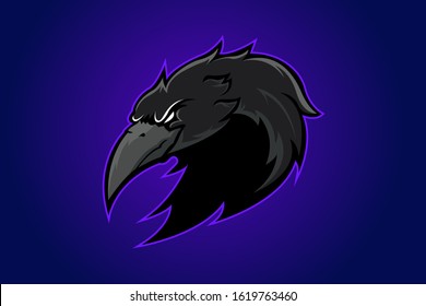 CROW MASCOT LOGO VECTOR EPS