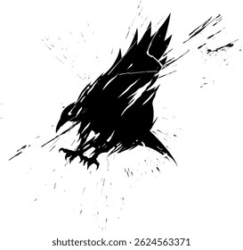 crow minimal abstract design art