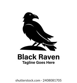 crow on a white background