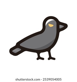 Crow outline icon for graphic design, apps and websites