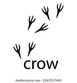 Crow Paw Prints. Logo. Vector Illustration. Isolated vector Illustration