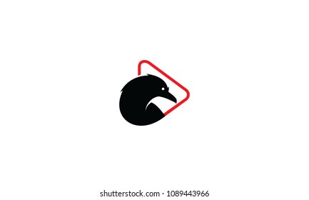 Crow Play Button Logo