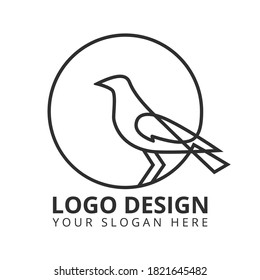 Crow Professional Unique Professional Logo Design Vector