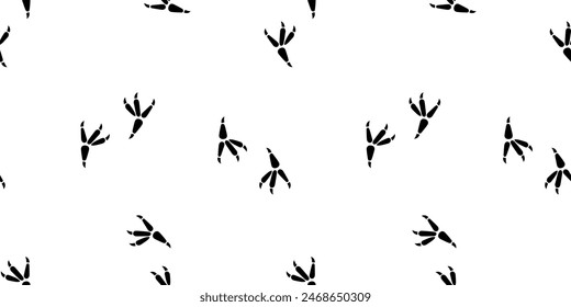 crow. a shadow. the silhouette of a crow. vector. black color. on a white background. seamless pattern. the pattern. animal. a wild animal. bird. Fly. traces.