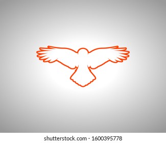 Crow Silhouette on White Background. Isolated Vector Animal Template for Logo Company, Icon, Symbol etc