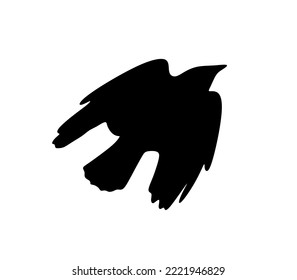 Crow silhouette vector, Crow bird isolated on white background. vector eps10