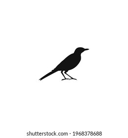 crow silhouette vector icon on a white background