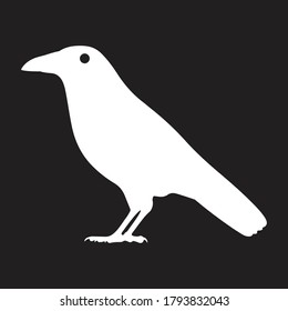 Crow silhouette in vector illustration.