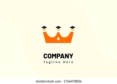 crow with three people educated illustration template education logo for school, e-learning, class online, class, club study, study, library, learning.