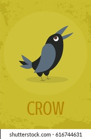 Crow vector children card