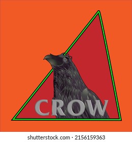 Crow Vector for children's logos, pictures, stickers and paintings
