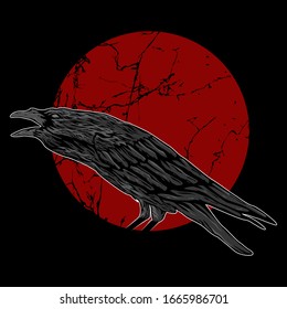 Crow vector and illustration logo design vector