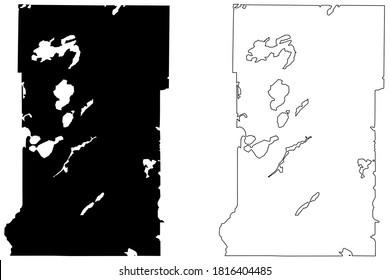 Crow Wing County,  Minnesota (U.S. county, United States of America, USA, U.S., US) map vector illustration, scribble sketch Crow Wing map