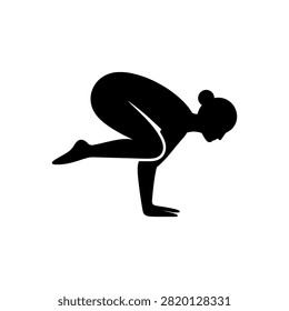 Crow Yoga Balance Arm Inversion Strength Icon