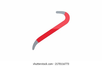 crowbar color icon. Isolated  vector illustration
