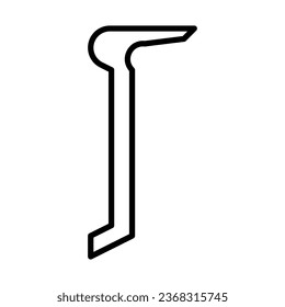 crowbar icon in line style