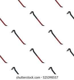 Crowbar icon in pattern style isolated on white background. Crime symbol stock vector illustration.