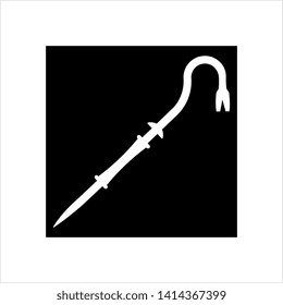 Crowbar Icon, Crowbar Rod Vector Art Illustration