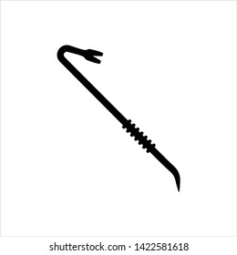 Crowbar Icon, Crowbar Rod Vector Art Illustration