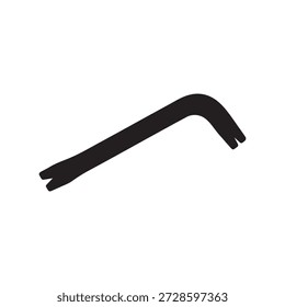 Ícone de Crowbar, Ilustração de Arte Vetorial de Haste de Crowbar
