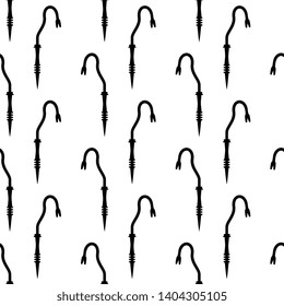 Crowbar Icon Seamless Pattern, Crowbar Rod Vector Art Illustration