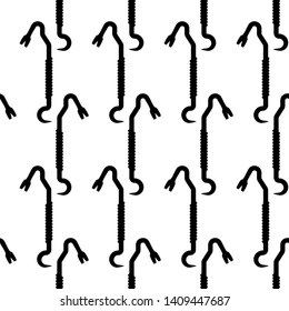 Crowbar Icon Seamless Pattern, Crowbar Rod Vector Art Illustration