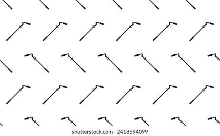 Crowbar Icon Seamless Pattern, Crowbar Rod Vector Art Illustration