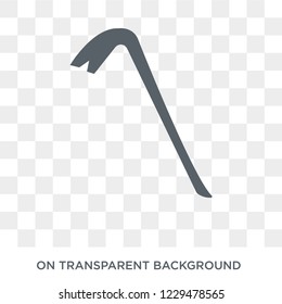 Crowbar icon. Trendy flat vector Crowbar icon on transparent background from Construction collection. 