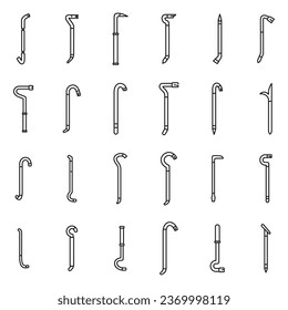 Los iconos de la barra de trabajo establecen el vector de contorno. Aparatos de rotura. herramienta Barra