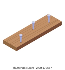 Crowbar nail icon isometric vector. Burglary tool. Lever bar