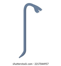 Crowbar tool icon cartoon vector. Hand design. Metal tool