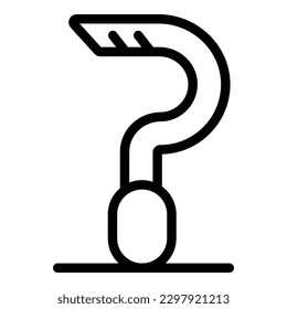 Crowbar tool icon outline vector. Crime steel. Wrecking tool