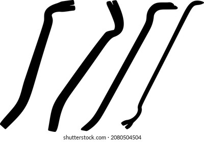 Crowbar tools Royalty Free Stock Vector Clip Art