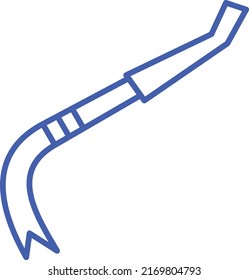 Crowbar vector icon. Can be used for printing, mobile and web applications.