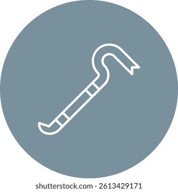 Crowbar vector icon. Can be used for printing, mobile and web applications.