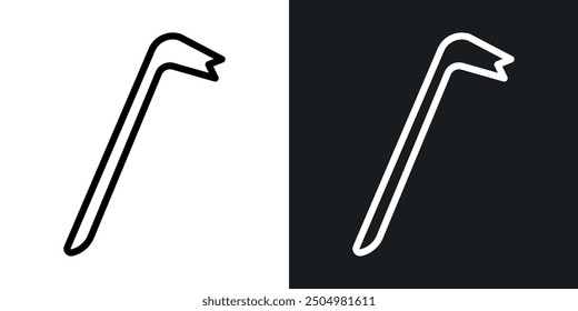 Conjunto de íconos de Vector de barra de palanca estilo relleno y delineado en blanco y negro.