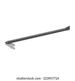 Crowbar vector, crowbar isolatead, steel crowbar